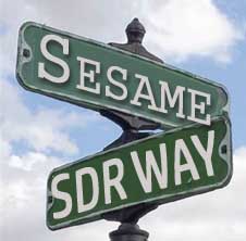 SESAME SDR WAY SIGN